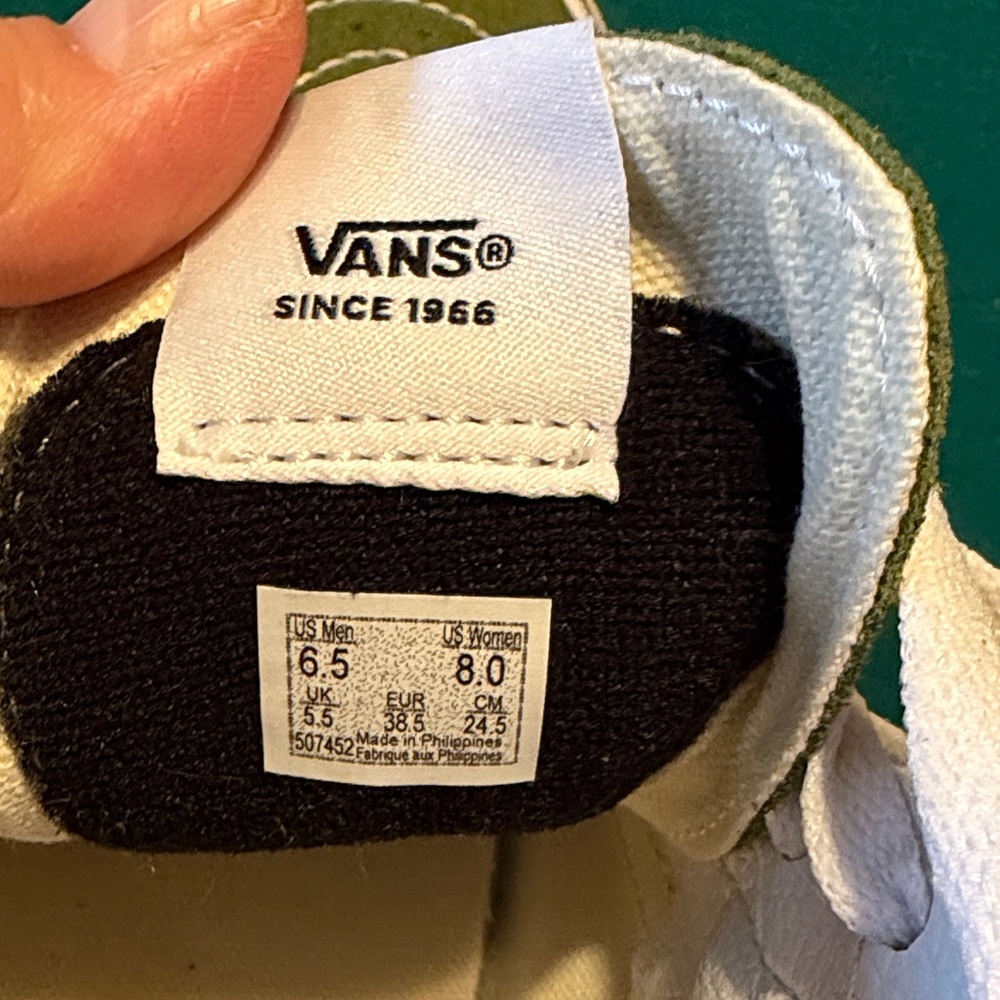 Vans Men's Olive Green High-Top Sneakers - Picture 3 of 6